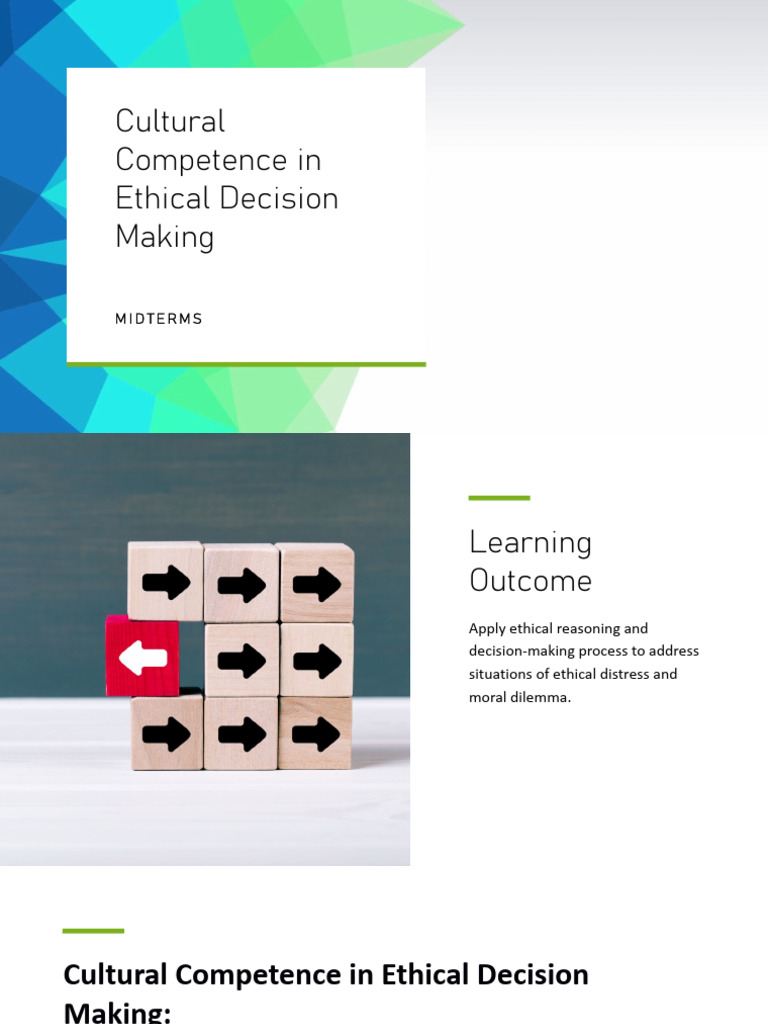 Cultural Competence in Ethical Decision Making ...