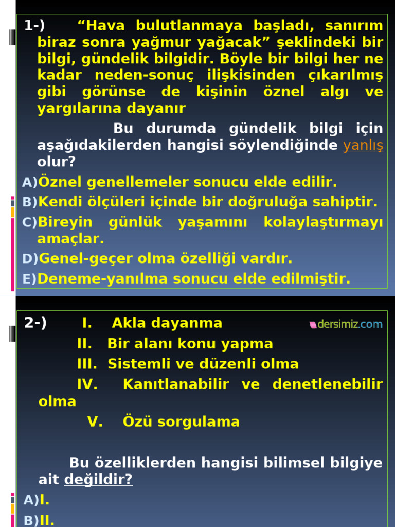 Bilgi Felsefesi | PDF