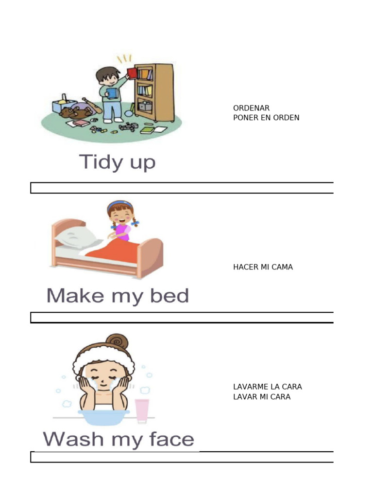 Daily Routine Vocabulary Guide | PDF