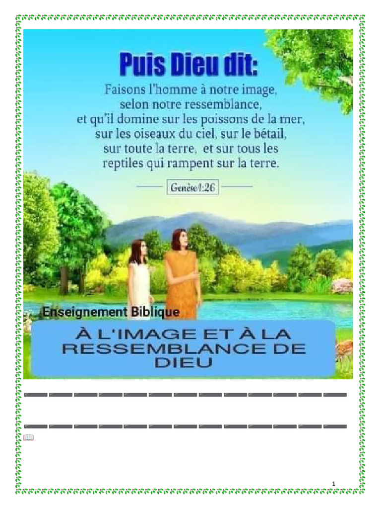 Image et Ressemblance de Dieu | PDF | Dieu | Saint-Esprit