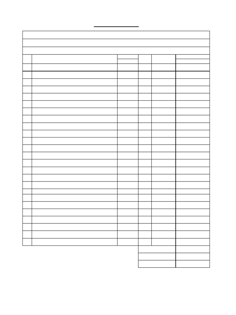 Cont Bill Top Sheet | PDF