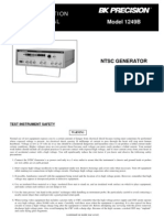 Test Equiment Shop.com Vido Cable Color NTSC Generator TES1249B Manual