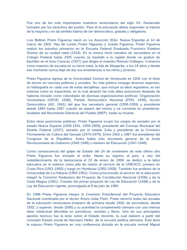 Fue Uno de Los Más Importantes Maestros Venezolanos Del Siglo XX | PDF