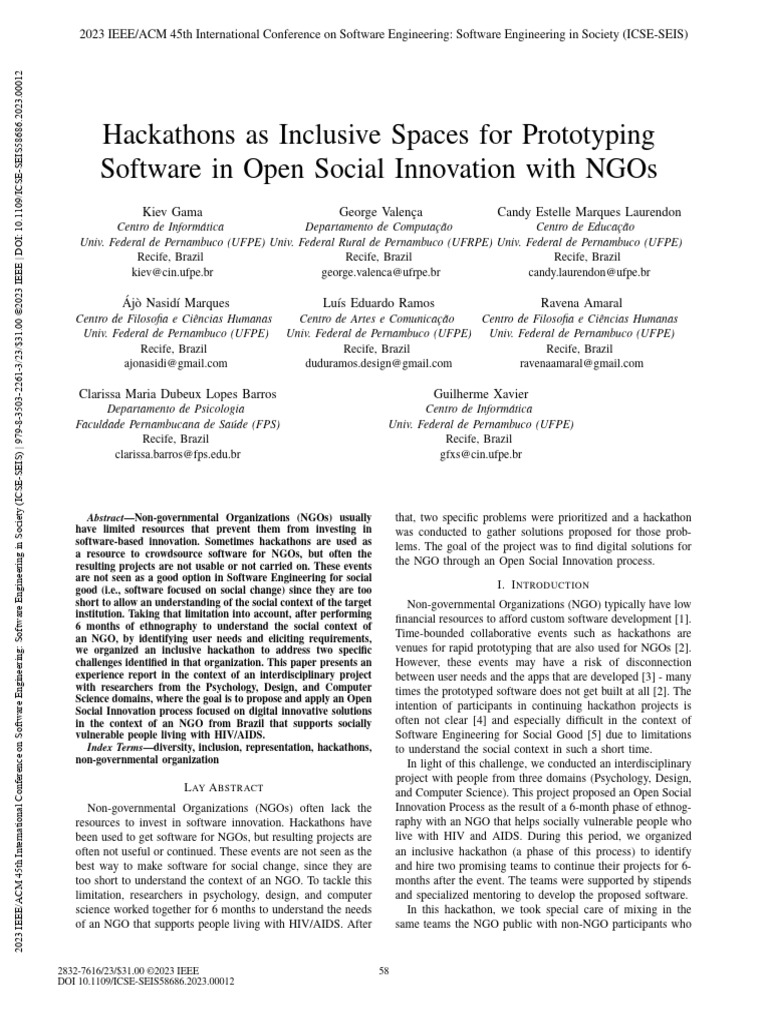 Inclusive Hackathons for NGO Innovation | PDF | Non Governmental ...