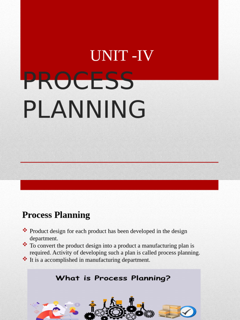 Process Planning | PDF | System | Planning