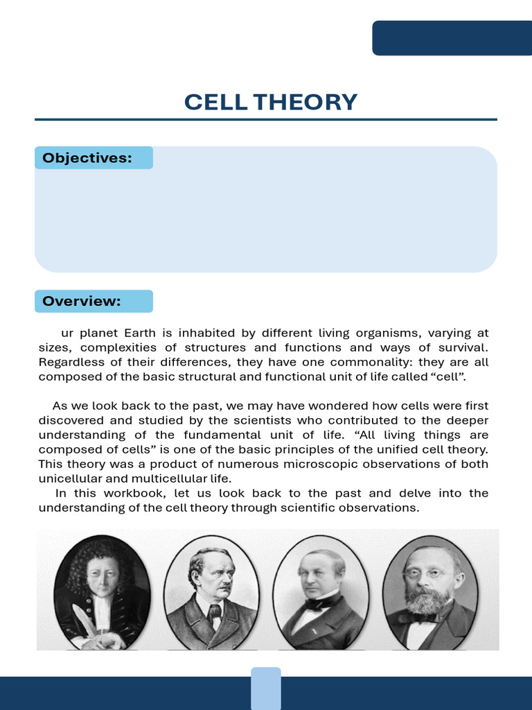 Understanding Cell Theory and Structure | PDF | Endoplasmic Reticulum ...