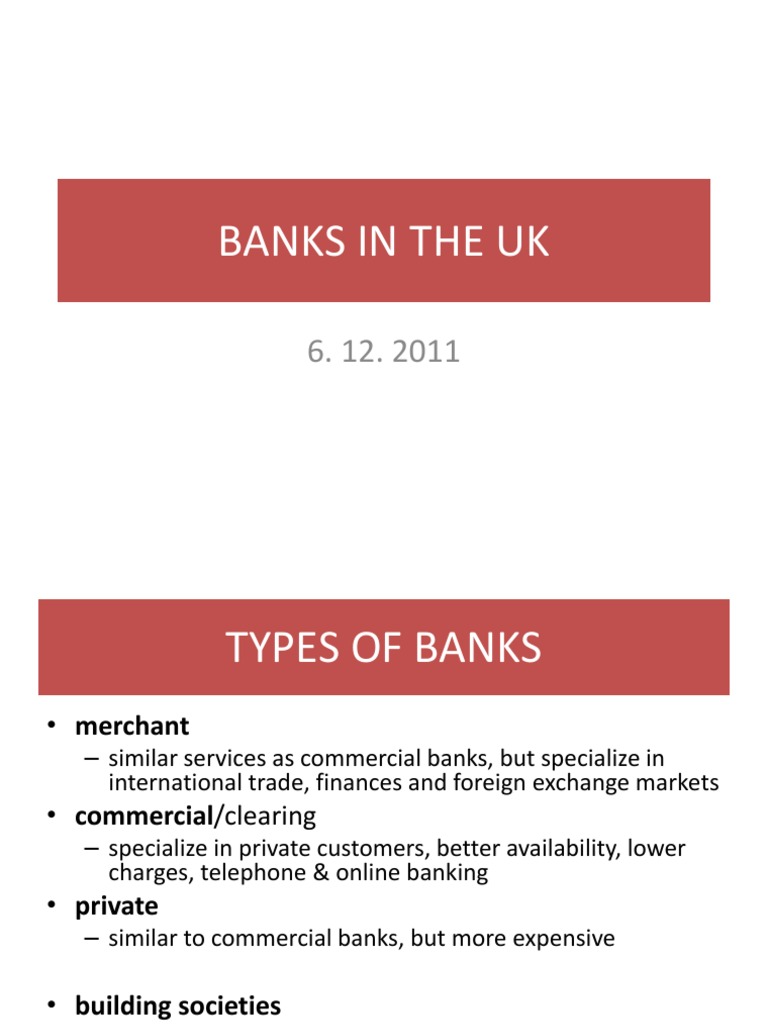 Types of Banks in the UK Explained | PDF | Transaction Account | Banks