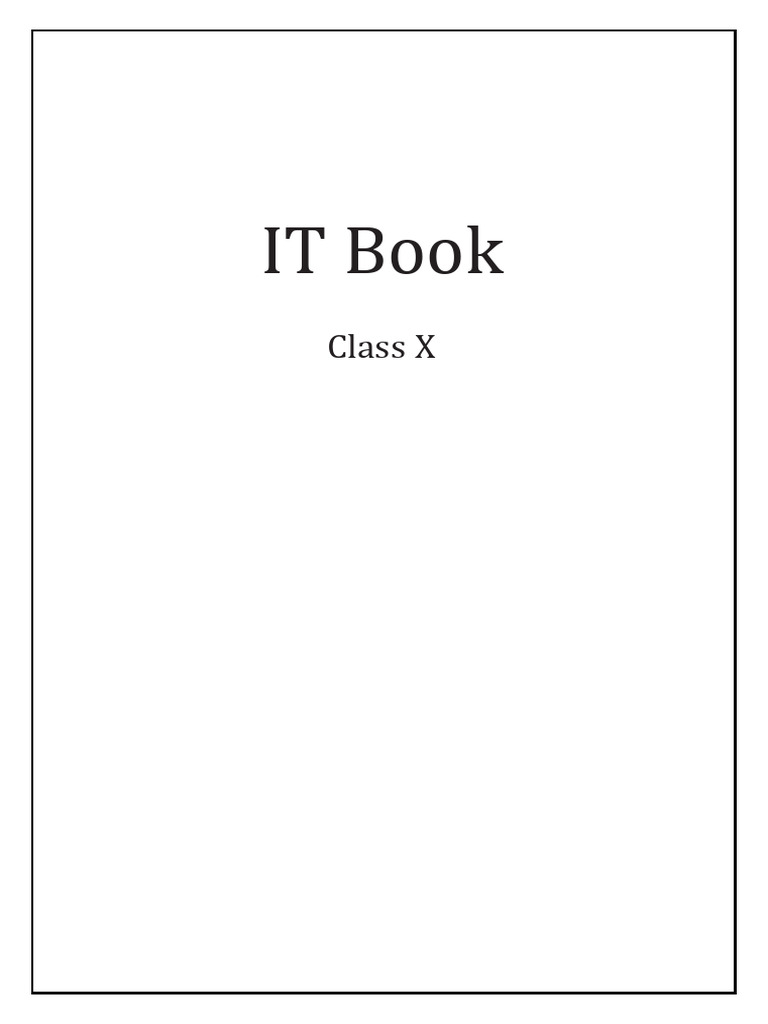 IT Fundamentals for Class X Students | PDF | Computer Data Storage ...