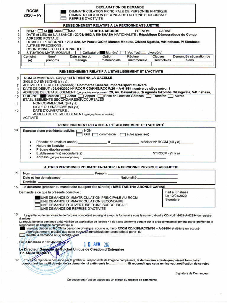RCCM Tabitha20250410 - 09315969 | PDF