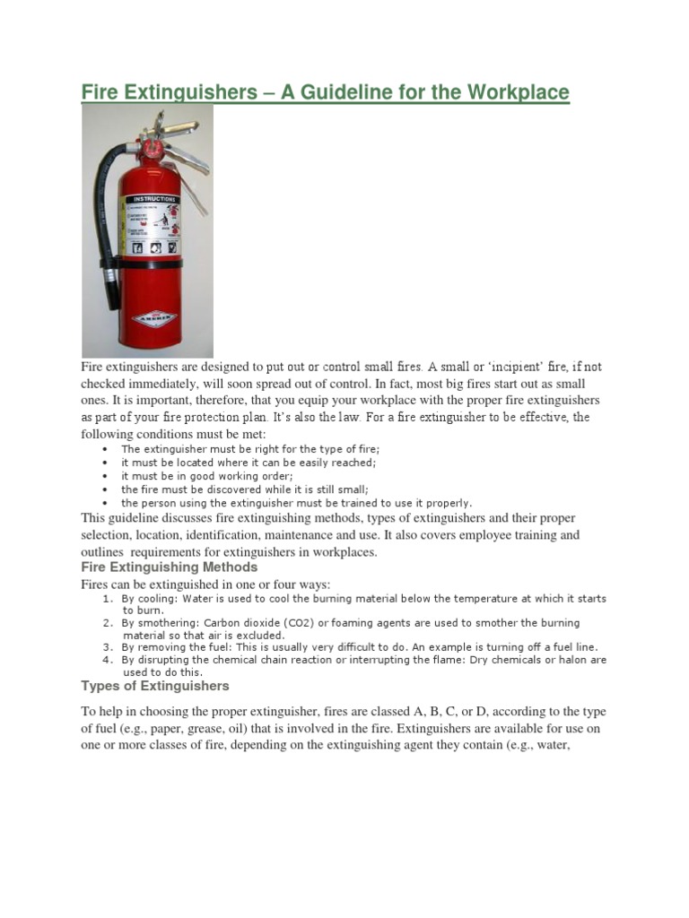 Fire Extinguishers | PDF | Fires | Prevention