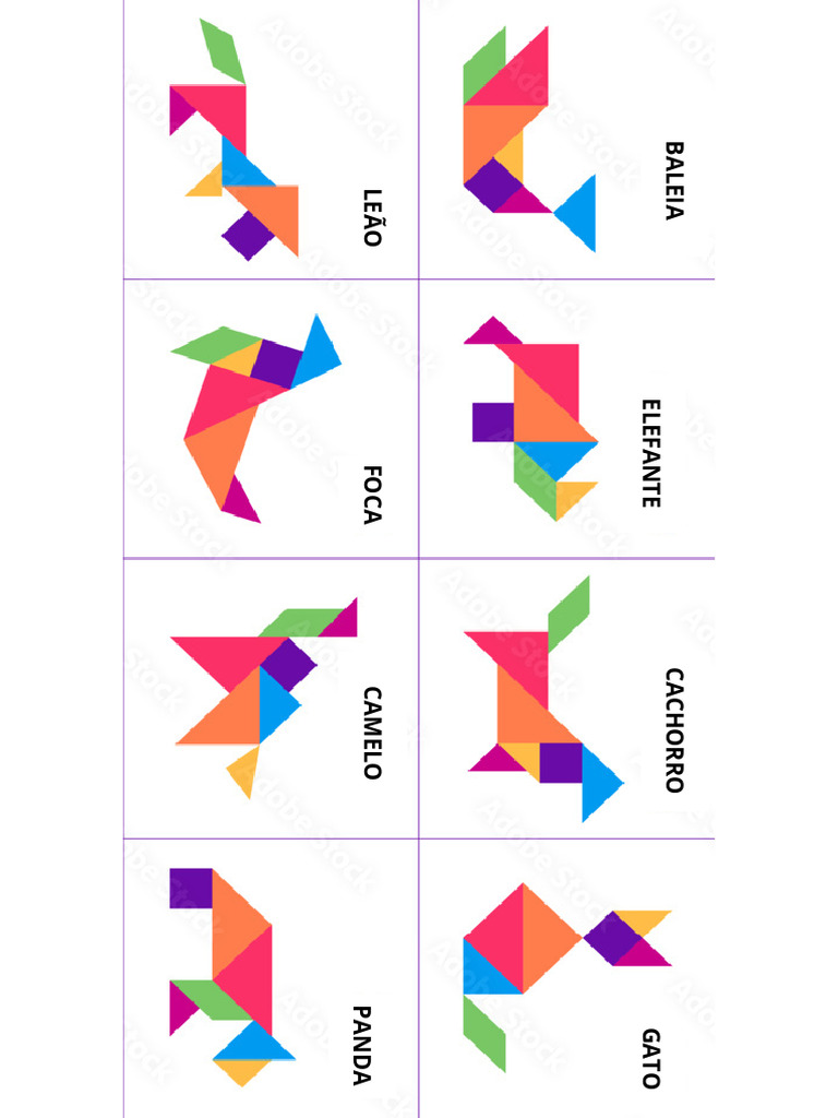 Animais em Tangram para Imprimir | PDF