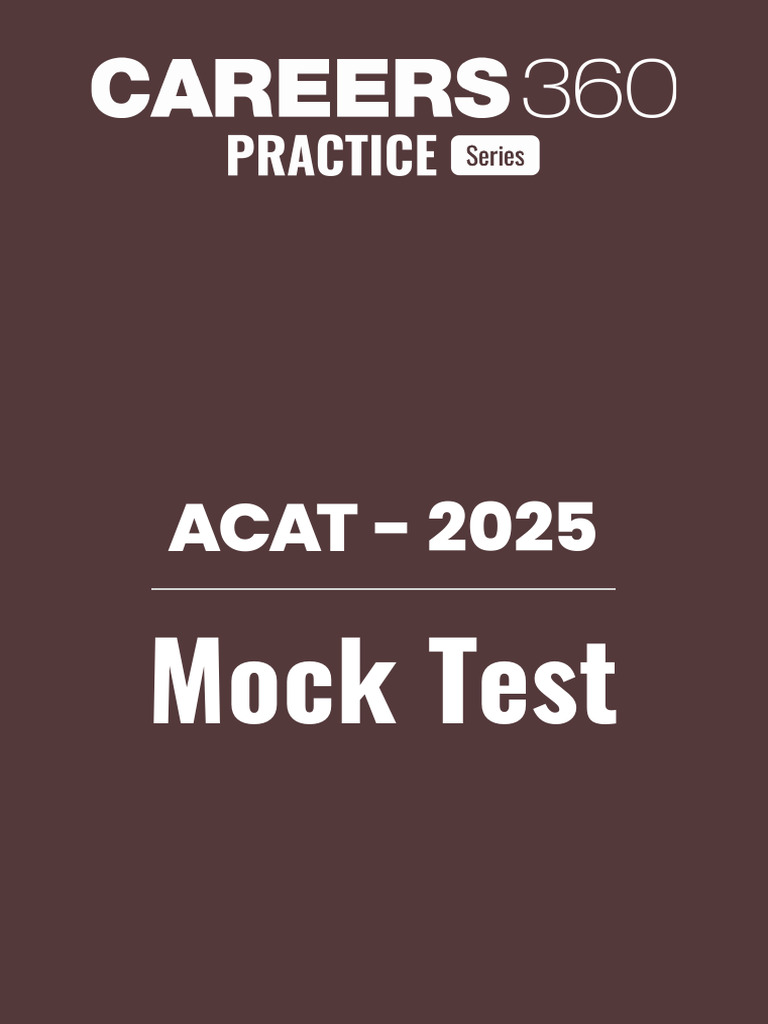 ACAT 2025 Mock Test Guide | PDF | Cost Of Living