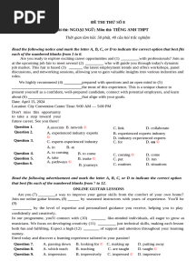 ĐỀ số  8 (KEY GIẢI)
