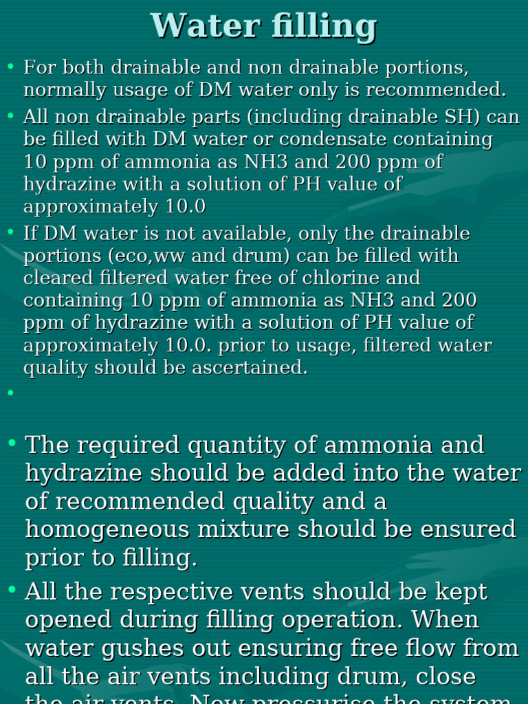Hyd Test & Wet Preservation | PDF