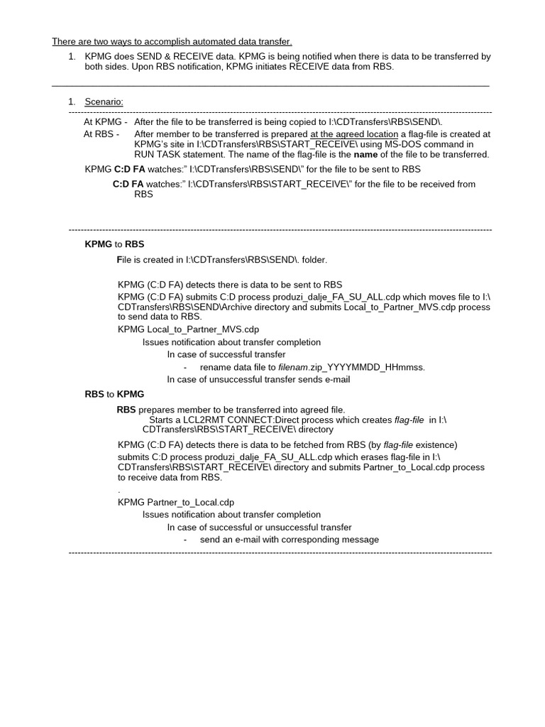 Automated Data Transfer Process Overview | PDF | Computer File ...