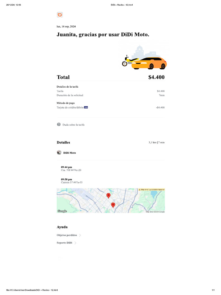 Didi Receipt PDF Guide | PDF