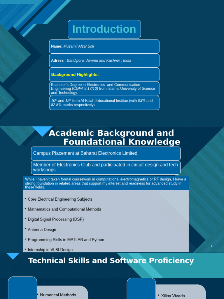 Muzamil Afzal Sofi: Engineering Profile | PDF | Simulation | Computer ...