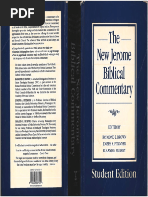 The New Jerome Biblical Commentary | PDF