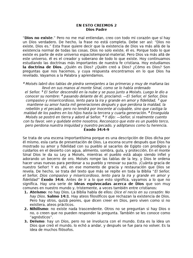 En Esto Creemos 2 | PDF | Dios | Moisés