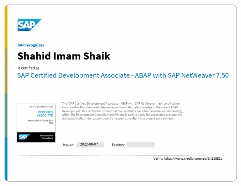 SAP ABAP Developer Certification Guide | PDF