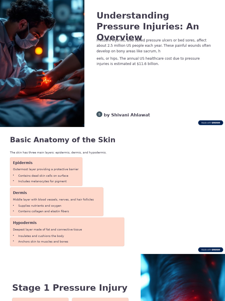 Pressure Injuries: Causes, Stages, and Care | PDF | Skin | Wound