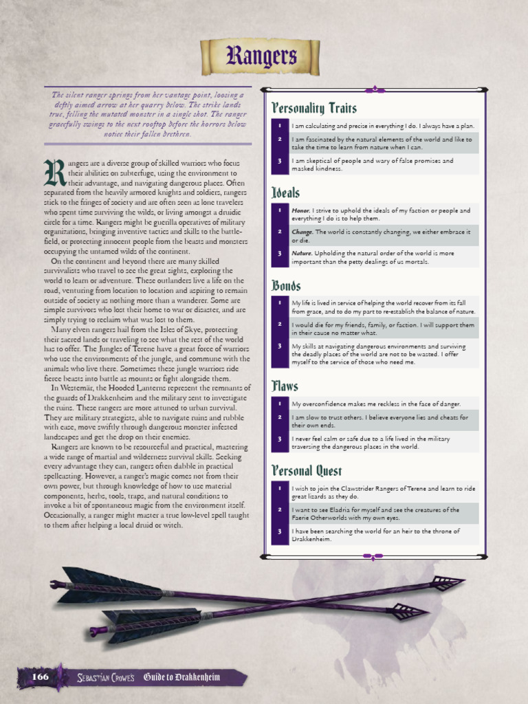 Urban Ranger Class Overview 5E | PDF