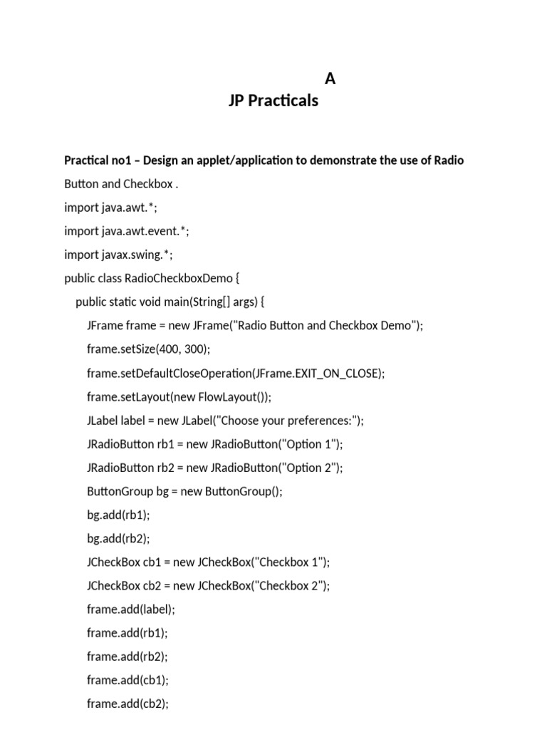 AJP Codesdocx | PDF | Software | Java Platform