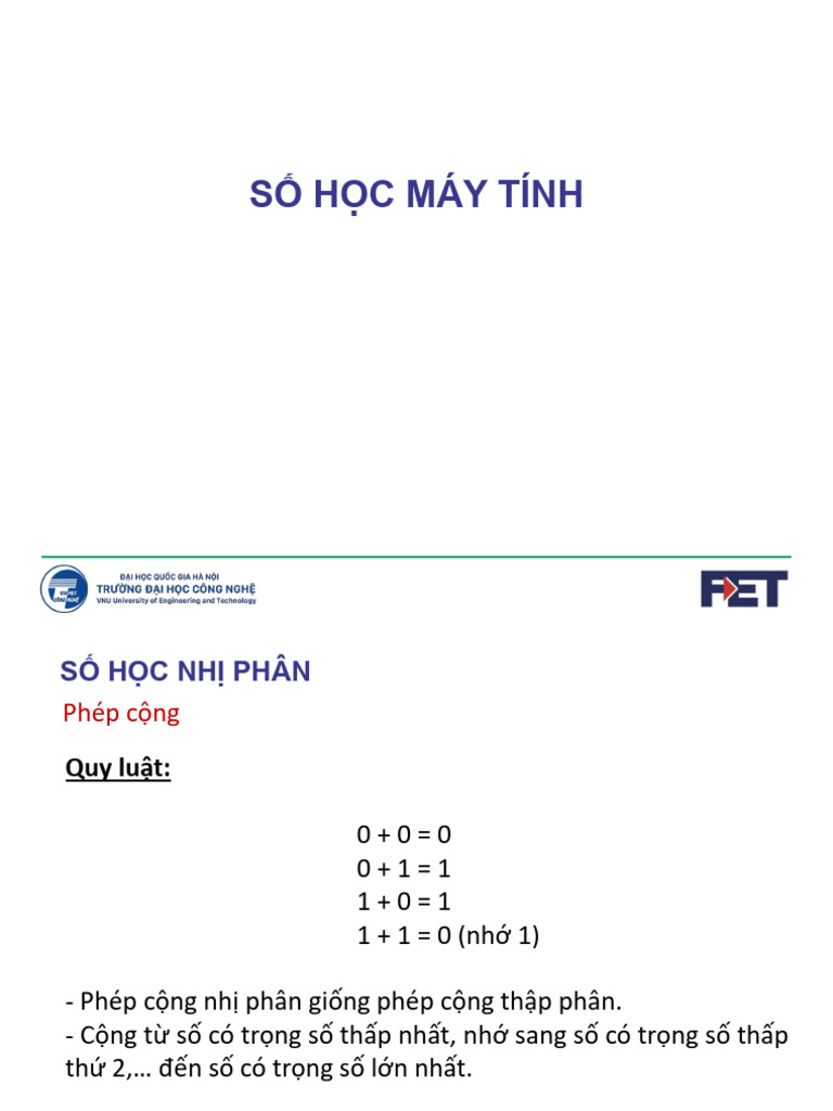 KTMT - Tính toán số học - 2 | PDF