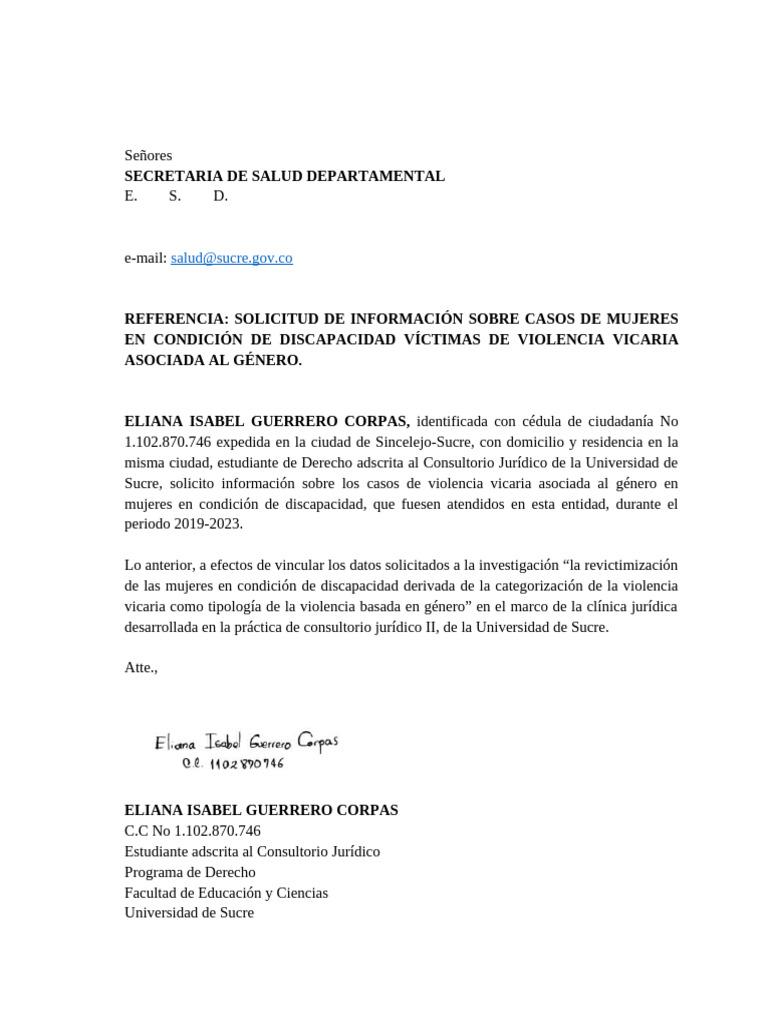 Solicitu de Informacion | PDF