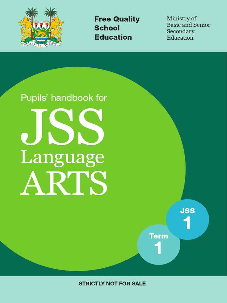 JSS 1 Language Arts Handbook Term 1 | PDF | Part Of Speech | Adverb