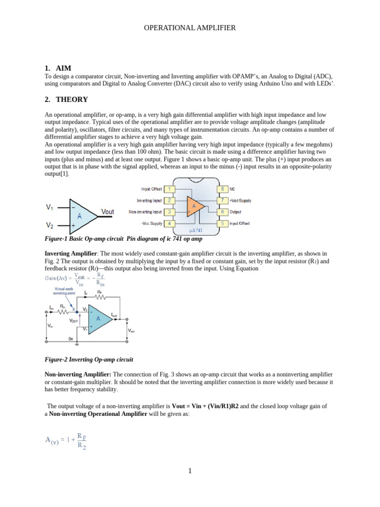 Opamp | PDF | Operational Amplifier | Amplifier