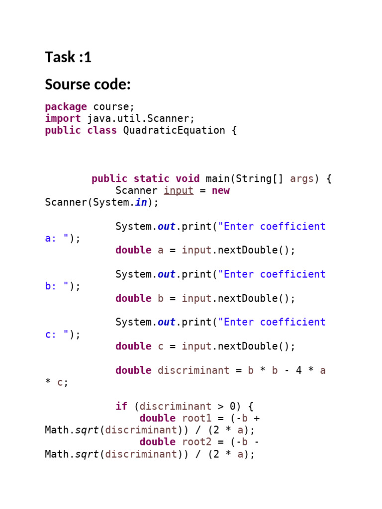 Java Programming Tasks and Solutions | PDF | Computer Programming ...