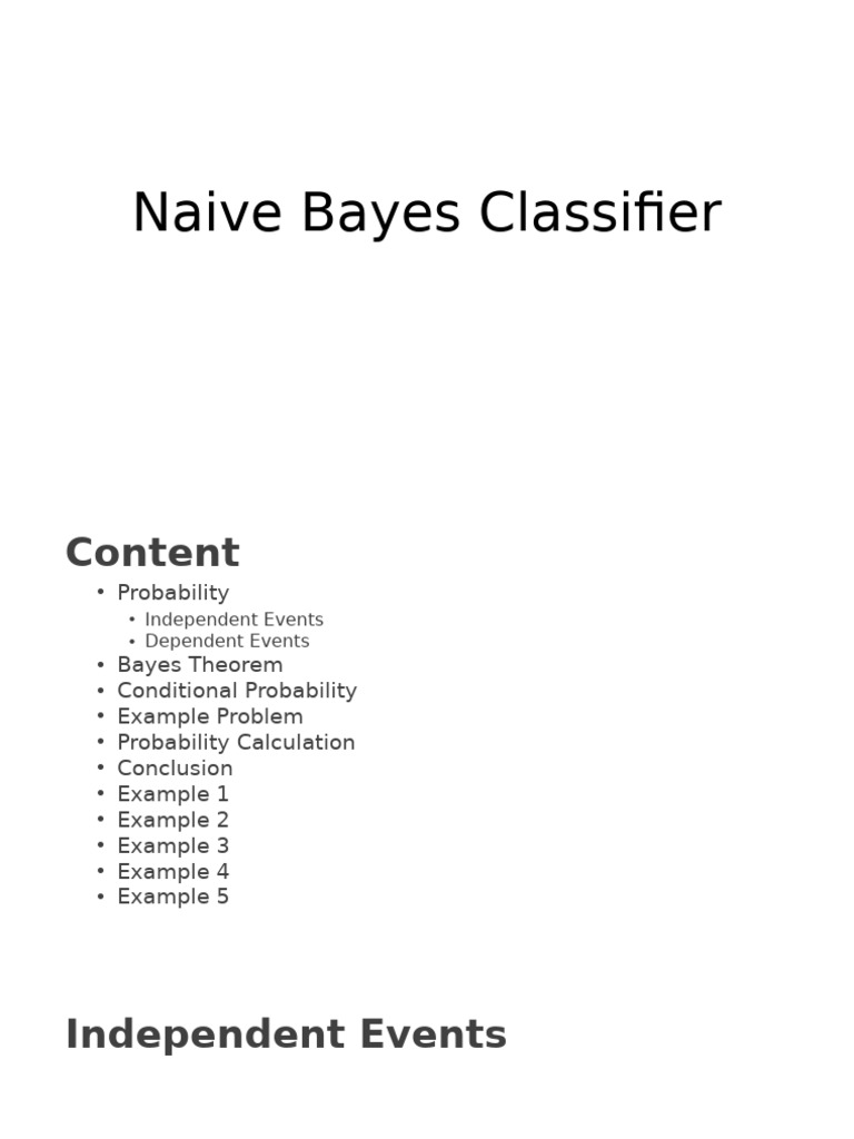Machine_Learning_Lecture_011_Naive Bayes | PDF