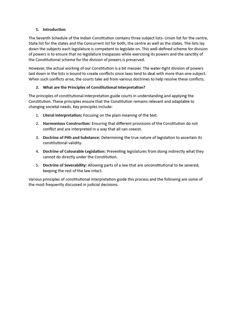 Principles of Consti - Interpretation (Unit-8) | PDF | Civil Law ...
