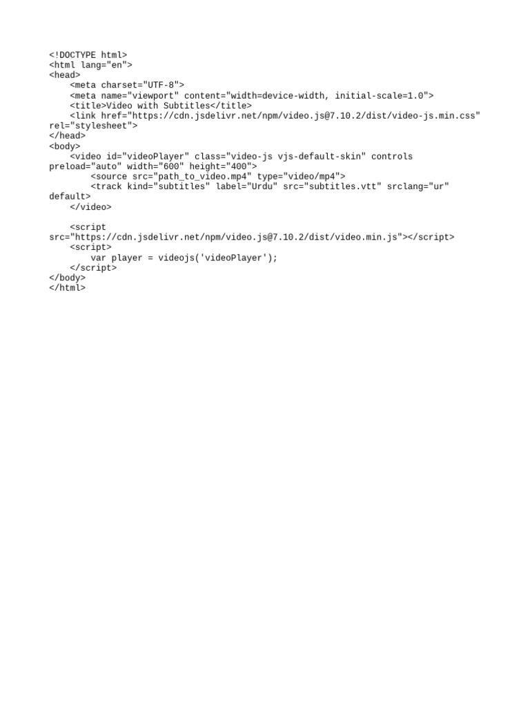Code For Video Display | PDF