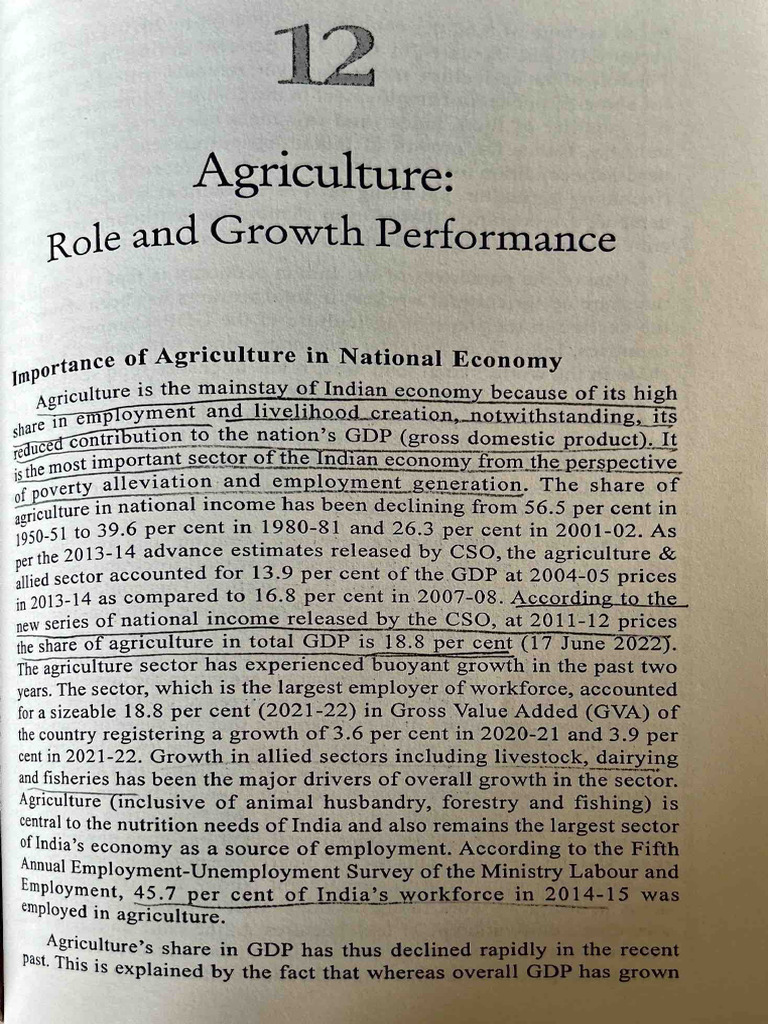 Agricultural Sector | PDF | Agriculture | Economy Of India