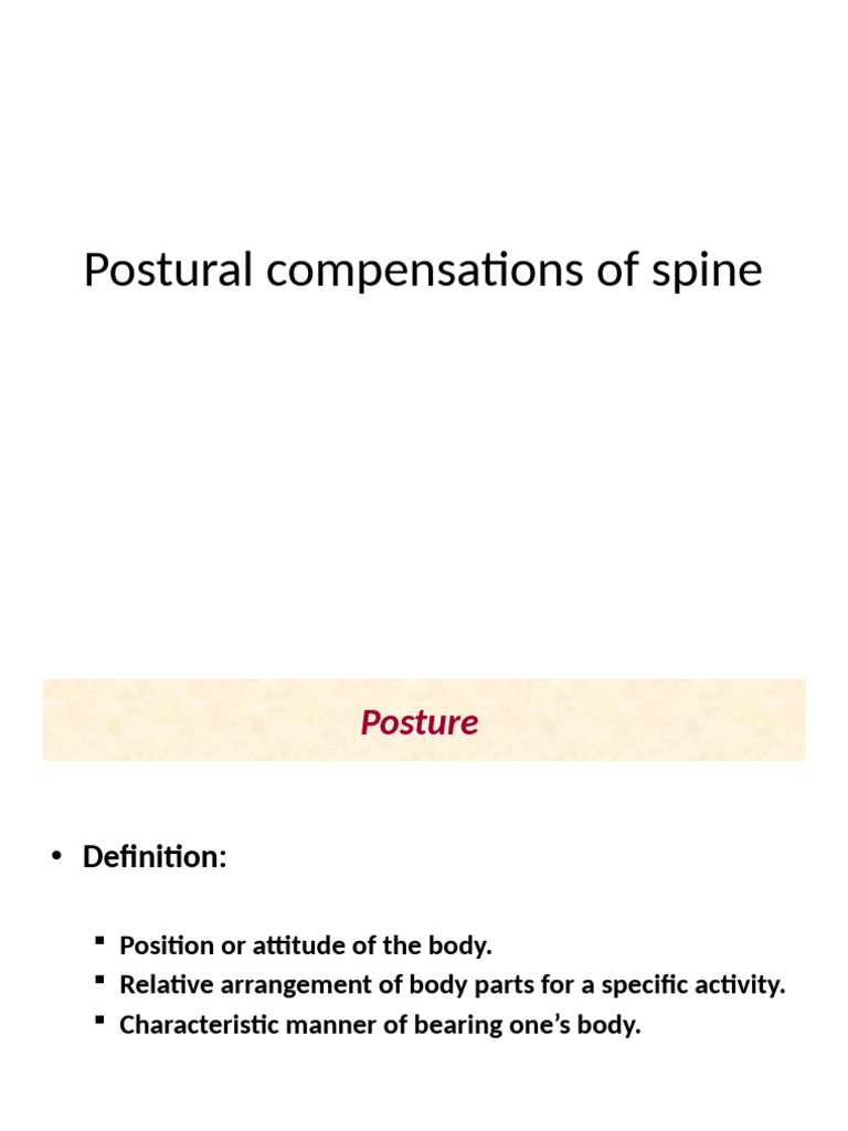 Spinal Posture: Pain Management & Treatment | PDF