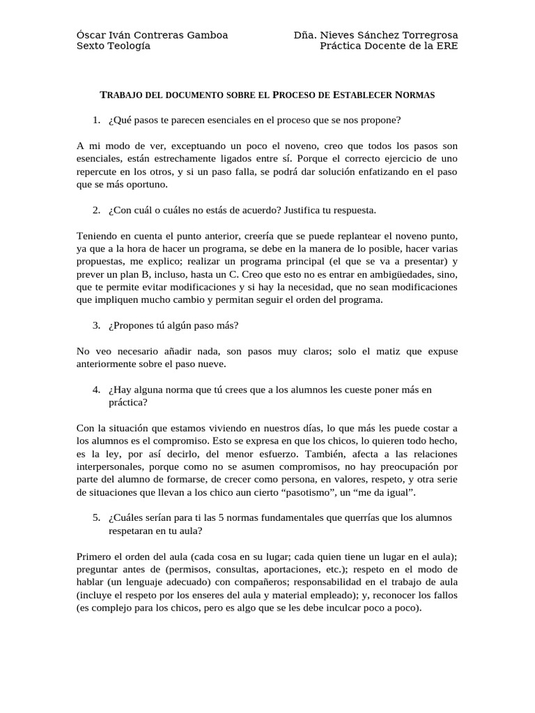 Proceso Establecer Normas | PDF