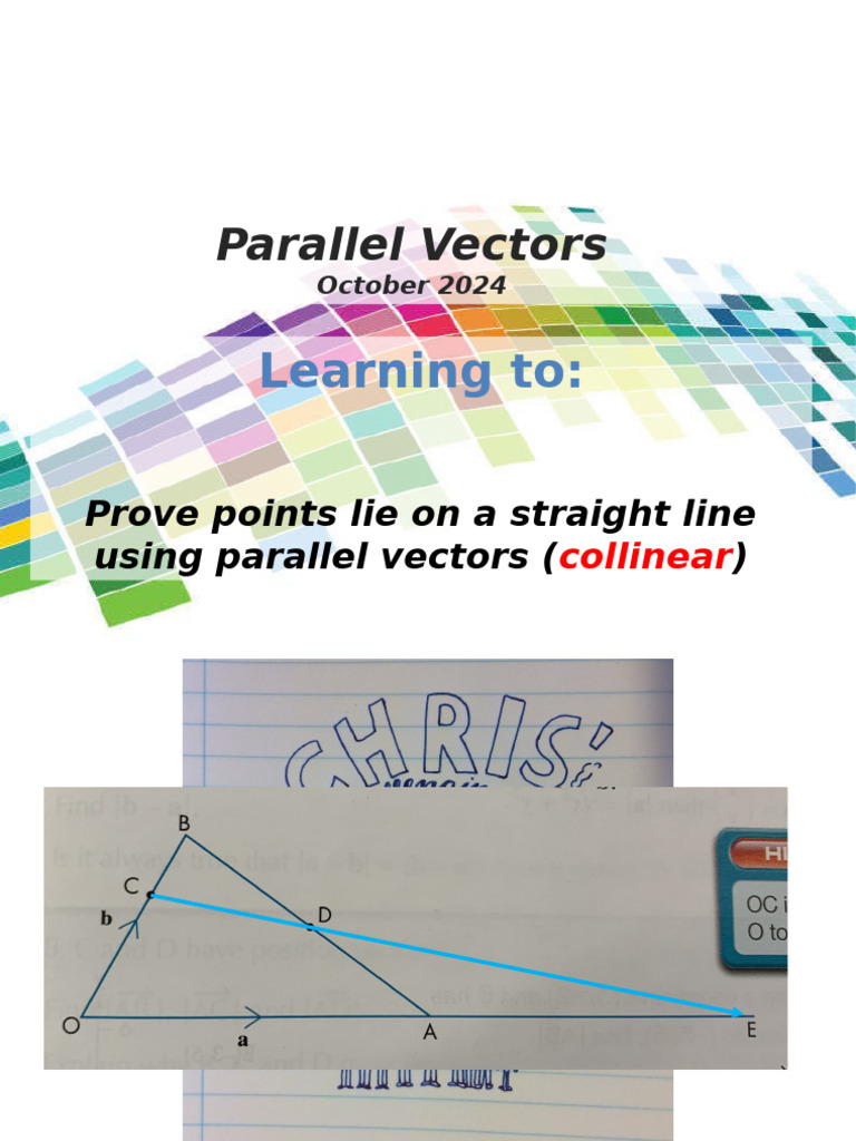 Proving Collinearity with Vectors | PDF | Line (Geometry) | Geometric ...