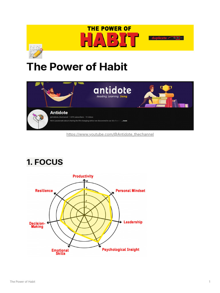 Mastering the Habit Loop for Change | PDF | Habits | Disciplines