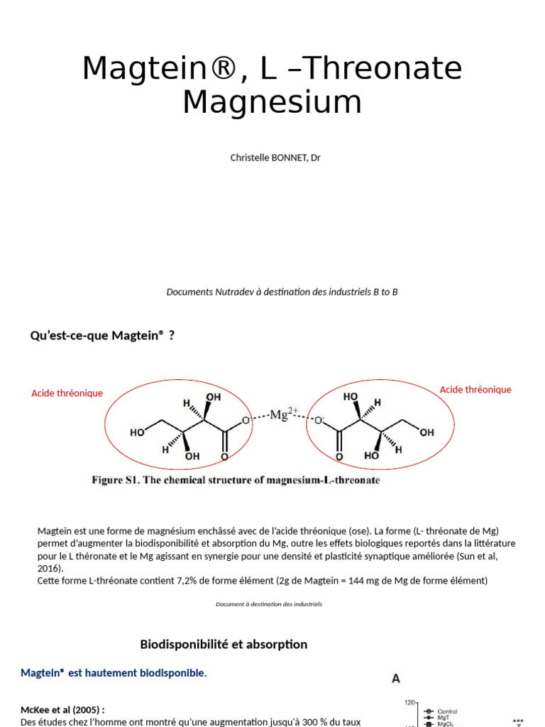 Magtein : Biodisponibilité et Mémoire | PDF | Récepteur NMDA | Magnésium