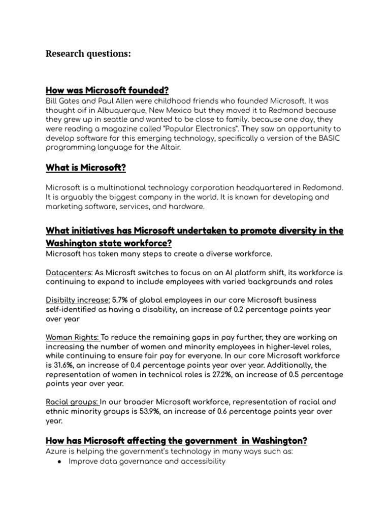 Microsoft and Software Innovation Research Document | PDF | Software ...