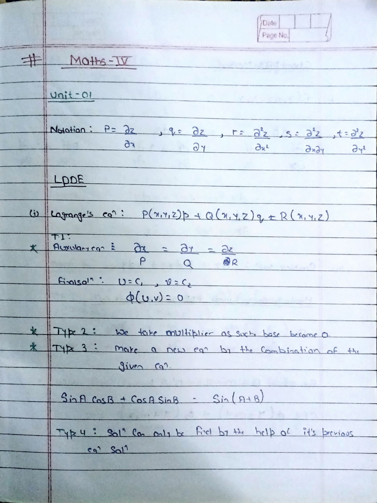 Maths 4 Formula | PDF