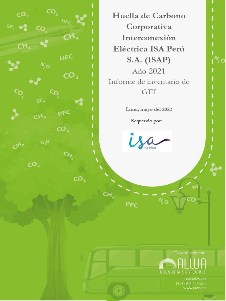 Informe Huella de Carbono 2021 ISAP | PDF | Gases de efecto invernadero ...