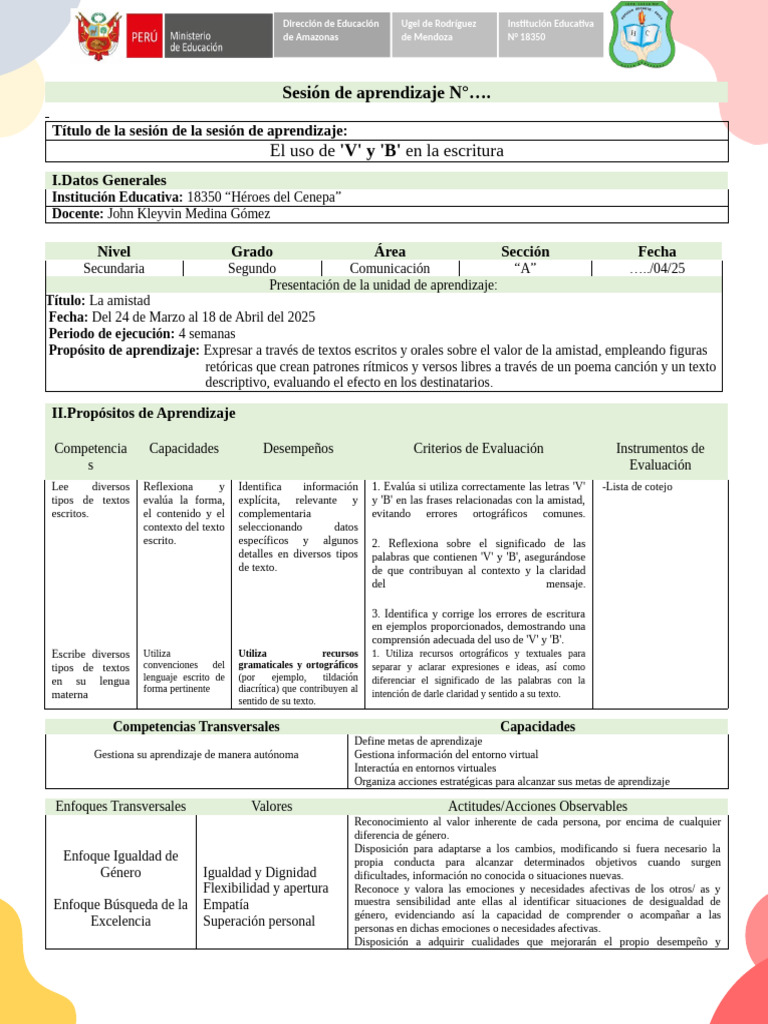Uso correcto de 'V' y 'B' en escritura | PDF | Aprendizaje | Metacognición