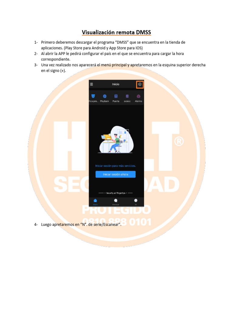 Guía de uso de DMSS para visualización remota | PDF | Aplicación movil ...