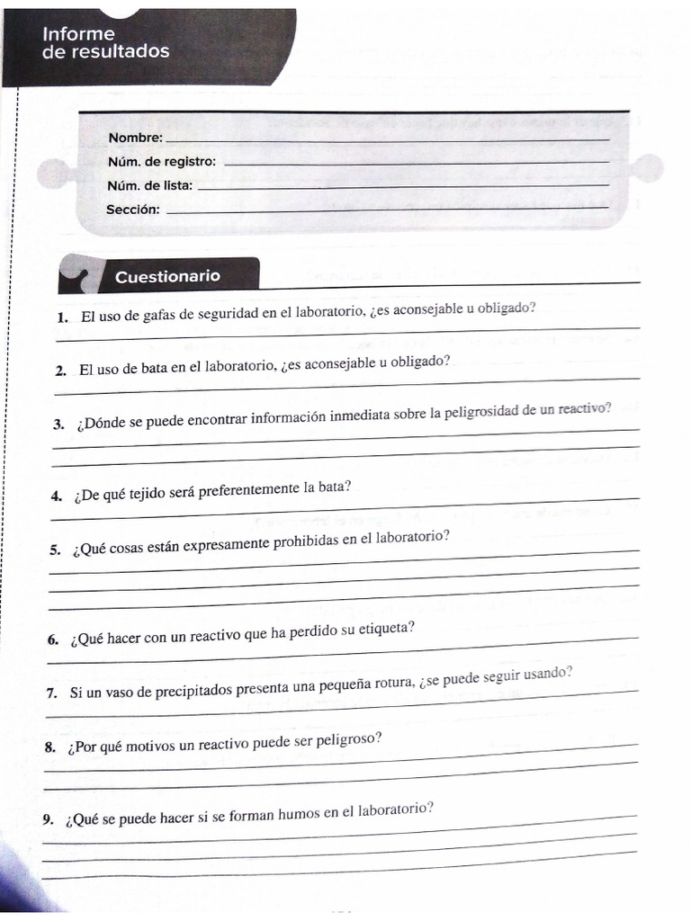 Practica de Material Basico de Laboratorio | PDF