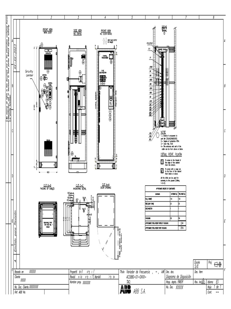 01.-Planos Frame R3 ACS880 | PDF