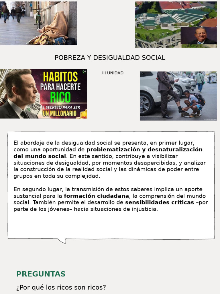 Pobreza y Desigualdad Social | PDF | Desigualdad social ...
