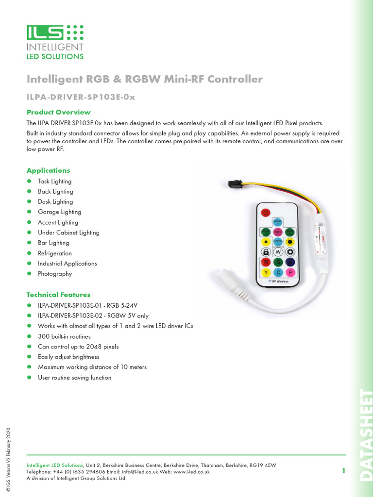 ILPA-DRIVER-SP103E Controller Datasheet | PDF | Power Supply | Light ...